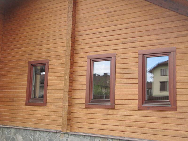 House made of wood, wooden windows, wooden frames 5