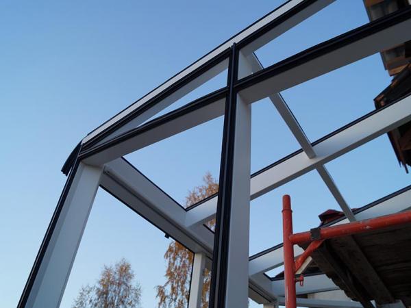 Зимний cад в д.Ходоково. Процесс монтажа. 2